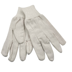 Guantes de trabajo tejidos con hilo de seguridad para manos de algodón y poliéster blanco blanqueado resistente lavable de calibre 10 de la mejor calidad salvajemente usados