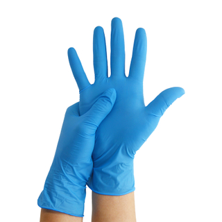 Guantes de examen de nitrilo desechables sin polvo 9'