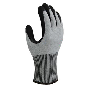 Guantes de seguridad recubiertos de palma arenosa de la palma de agarre de la palma arenosa del revestimiento HPPE resistente al corte