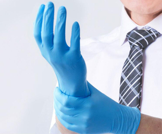 Guantes desechables de nitrilo sin polvo