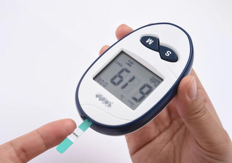 Glucómetro digital de un solo toque para tiras de prueba de diabetes en el hogar