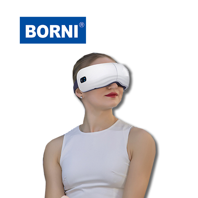 Gran oferta recargable de mano Mini 3D masajeador de ojos bolsa de aire grafeno calefacción vibrador masajeador de ojos con música Bluetooth