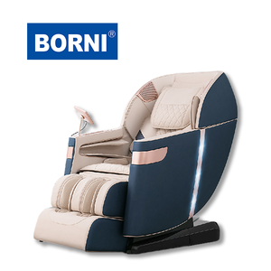 Nueva actualización de lujo inteligente detección de cuerpo calor cuerpo completo 6D único masaje Shiatsu Control de tiempo silla de masaje con luz lateral LED