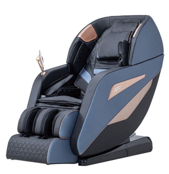 Profesional 3D Best Zero Gravity Stimulate Human Touch Silla de masaje Amasado electrónico Silla de masaje con música de diente azul
