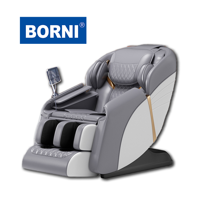 Sillón de masaje de cuerpo completo blanco vibrante con calefacción