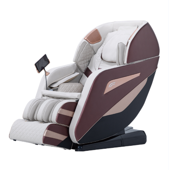 Silla de masaje eléctrica de cuerpo completo de lujo, superventas, silla de masaje de gravedad cero para espalda y piernas, pantalla LCD, silla de masaje con Control de voz AI