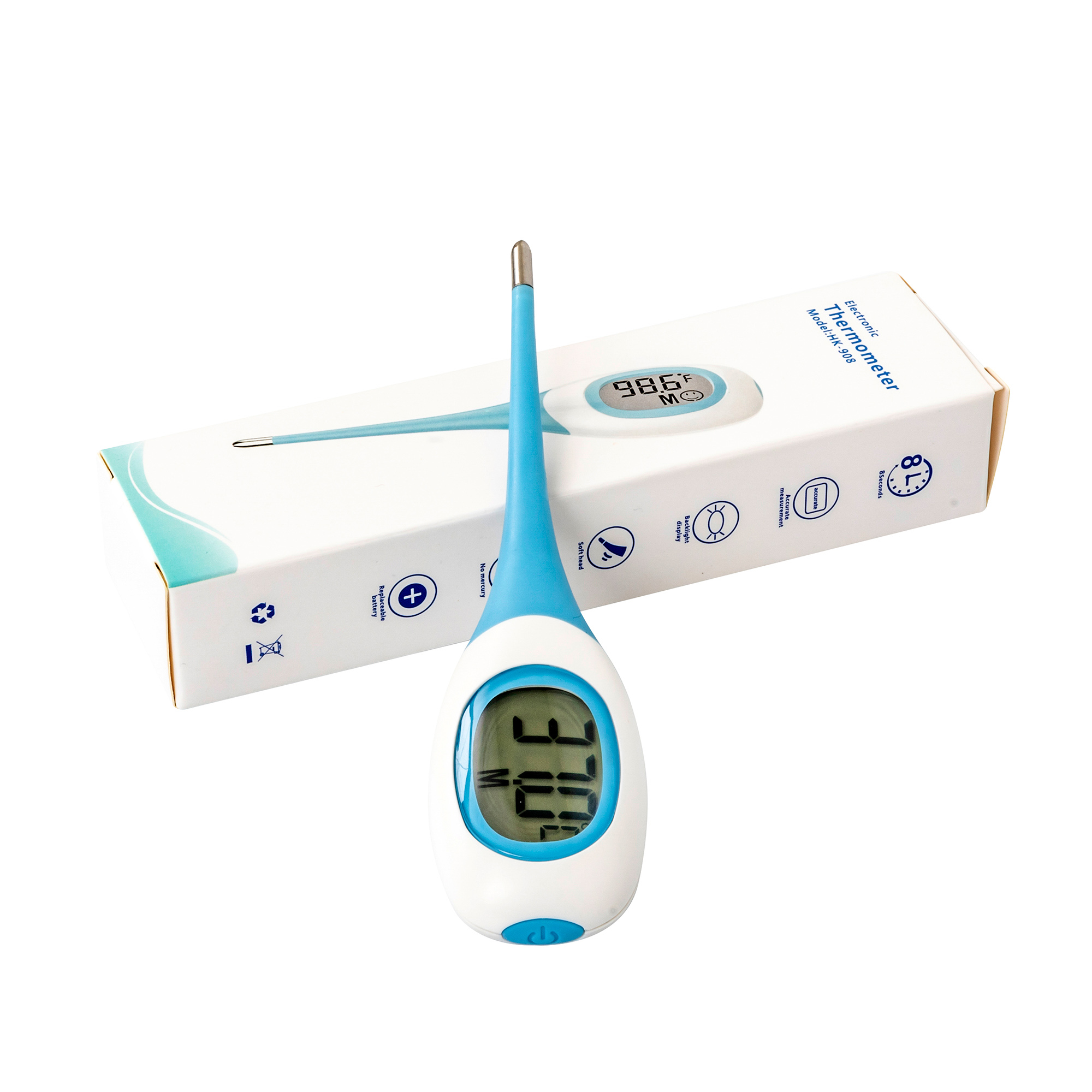 termómetro clínico de uso doméstico termómetro digital de punta blanda termómetro para bebés