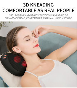 Amazon Car Home Hombro Cintura Cervical Almohada eléctrica Control de tiempo automático Amasar Shiatu Almohada de masaje con calefacción infrarroja